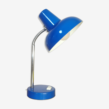 Articulated lamp royal blue and chrome, 1970