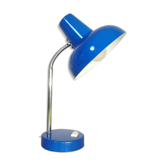 Articulated lamp royal blue and chrome, 1970