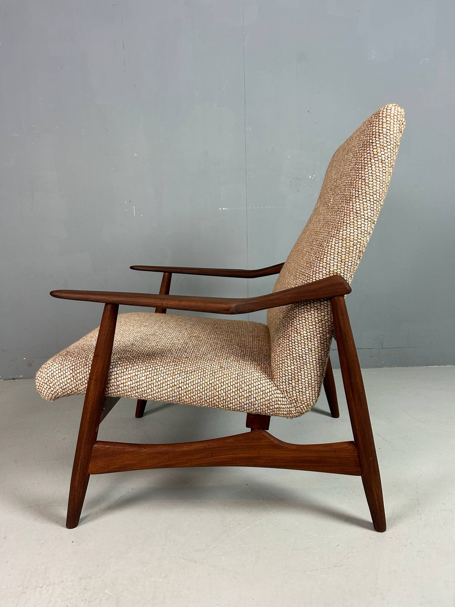 Danish teak armchair newly upholstered, 1960s