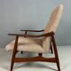 Danish teak armchair newly upholstered, 1960s