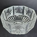 Octagonal cut crystal bowl
