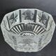 Octagonal cut crystal bowl