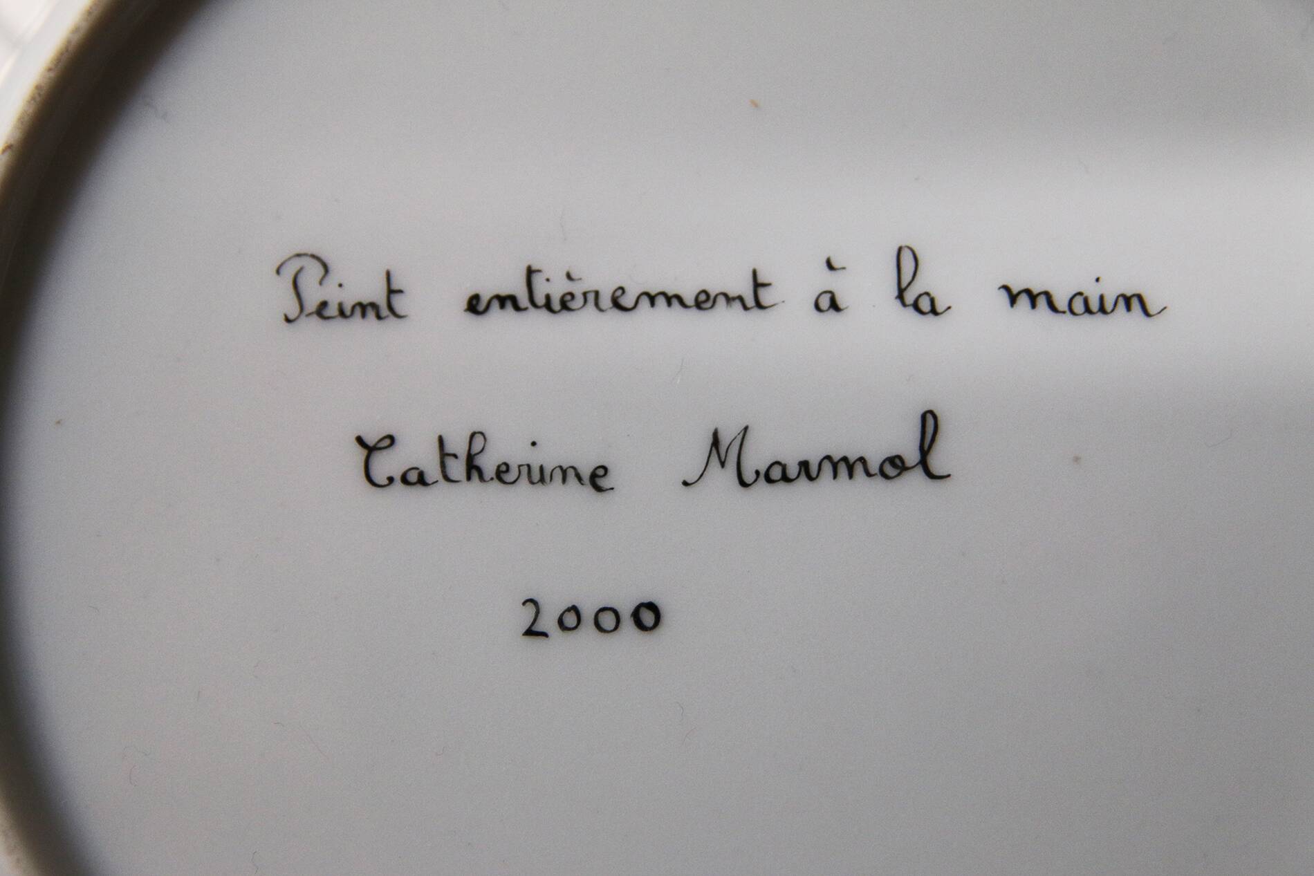 Catherine Marmol hand-painted decorative plate