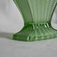 Art deco scallop vase with floral frog