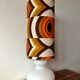 Opaline table lamp lampshade vintage fabric