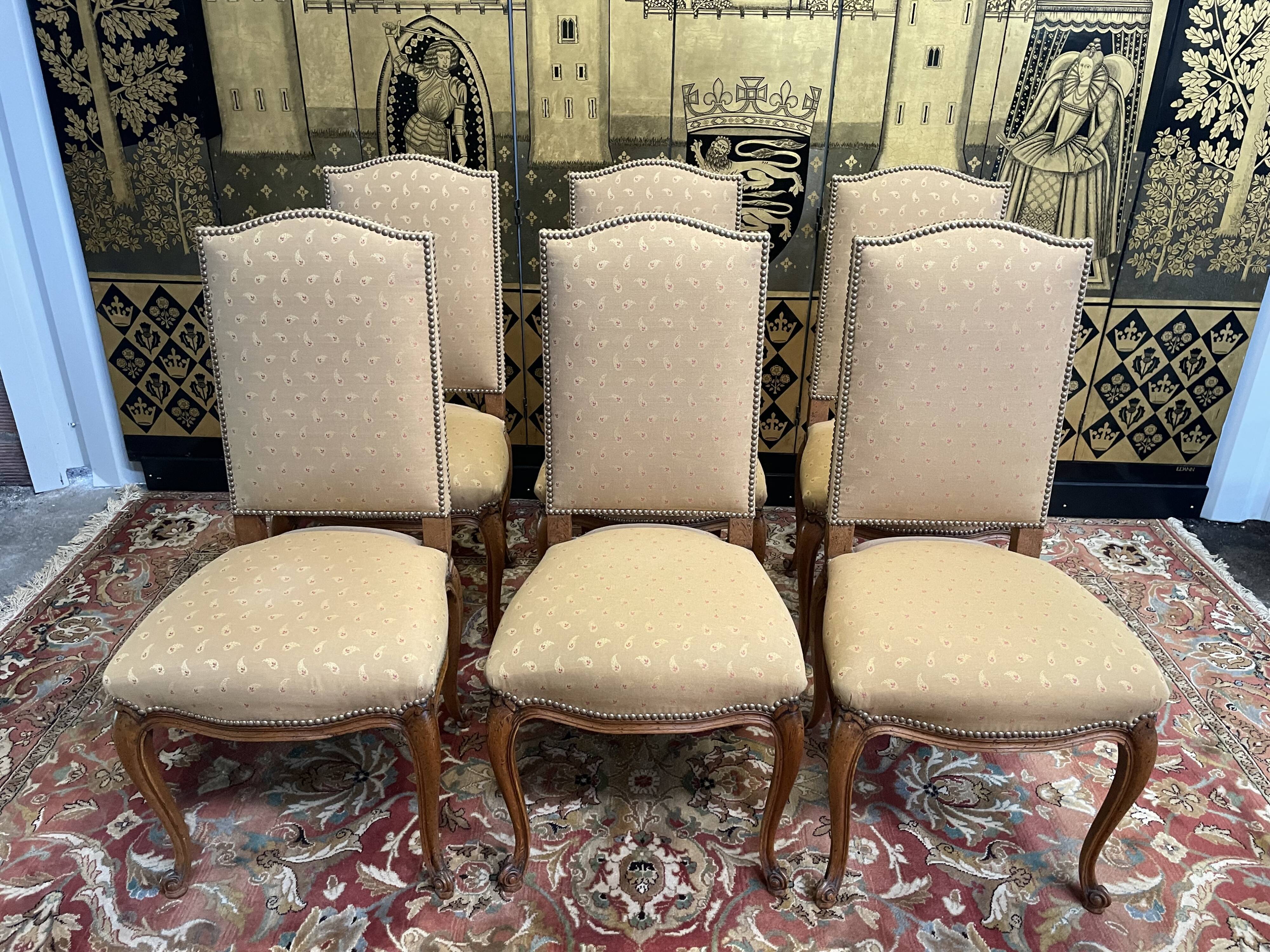 Suite of 6 Louis XV style chairs