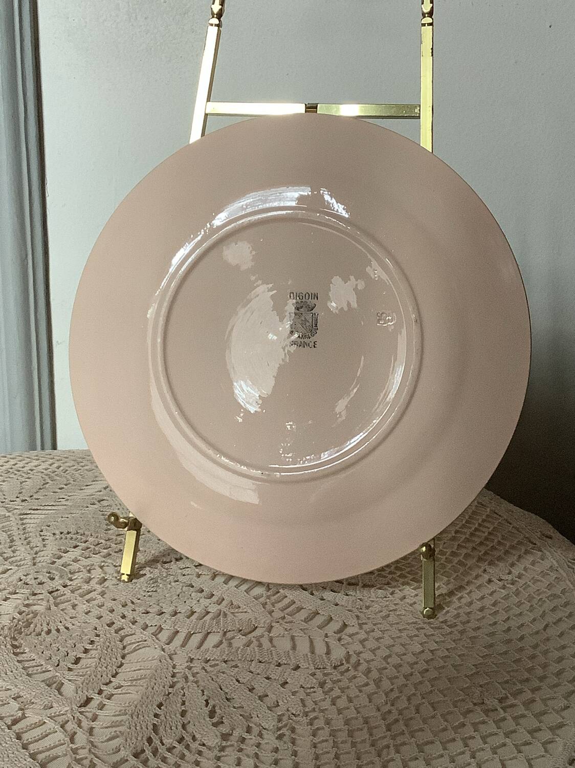 8 Asparagus plates Sarreguemines Digoin