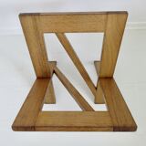 Scandinavian magazine rack in solid wood 1970