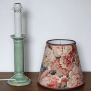 Vintage Kotska foot lamp and English floral fabric lampshade