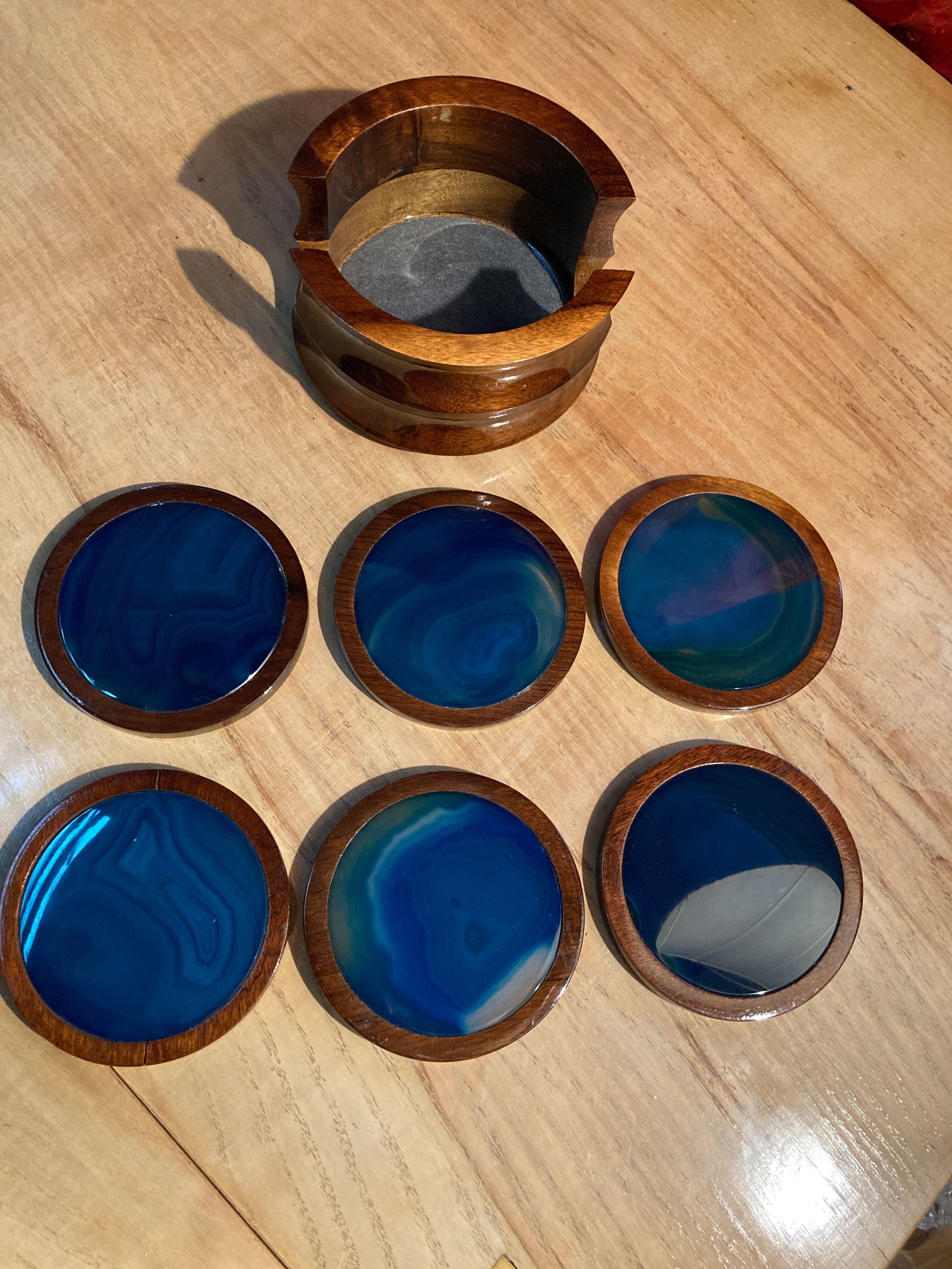 Set de 6 sous verres pierres