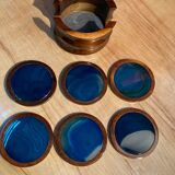 Set of 6 under glass stones