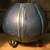 Flamed sandstone vase 3 handles