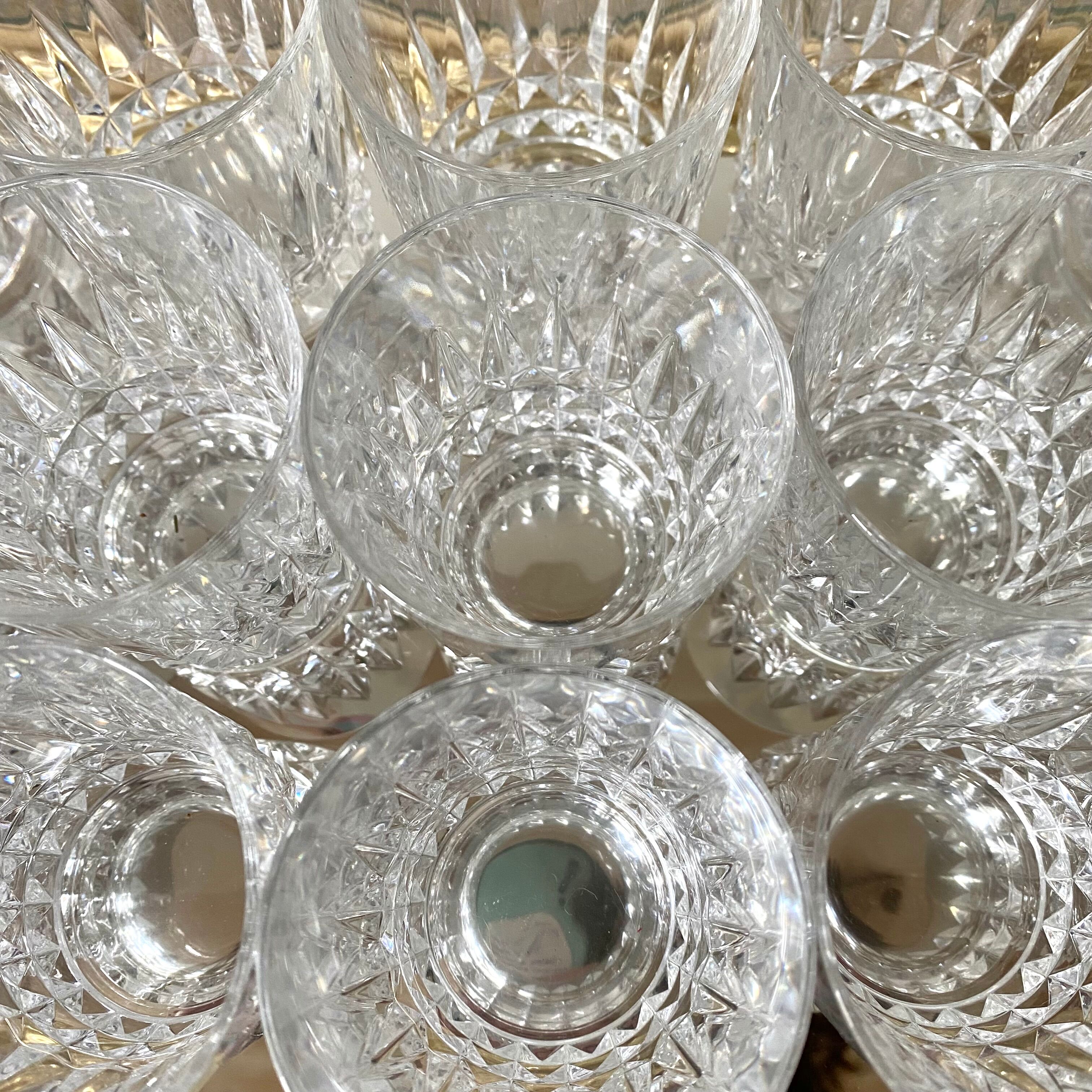 Crystal whisky glasses x15