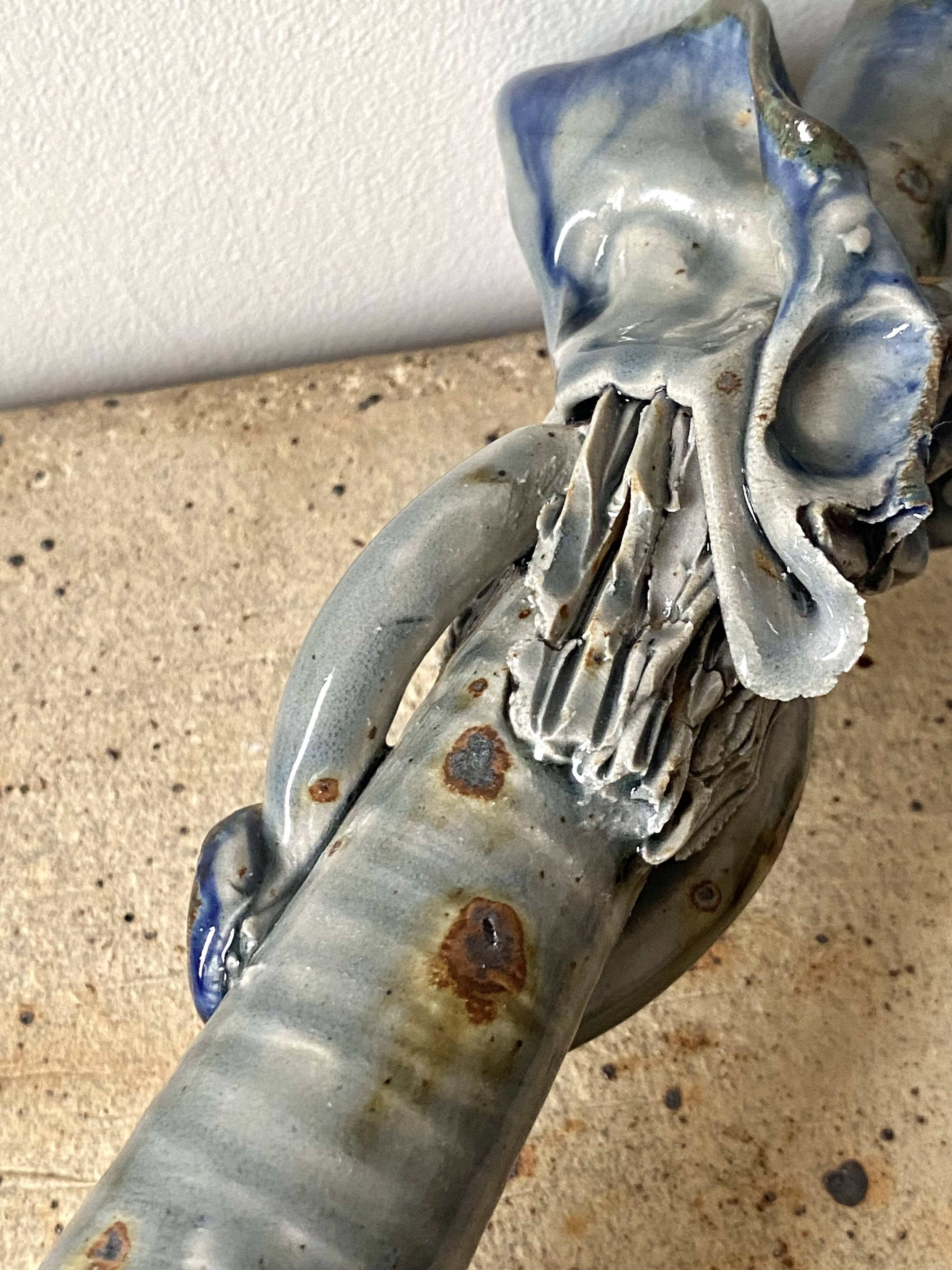Anthropomorphic ceramic candlestick