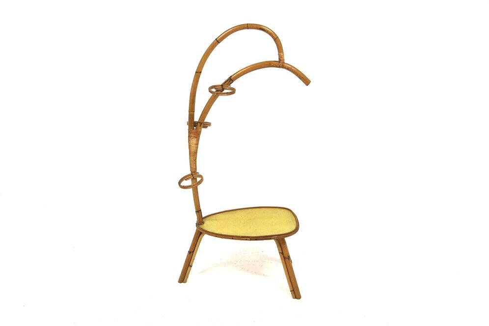 Rattan and Formica planter, Sweden, 1970