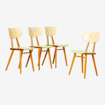 Set of 4 dining chairs by TON, Czechoslovakia, 1960s