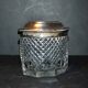 Old box in silver and cut crystal germany hallmark 833