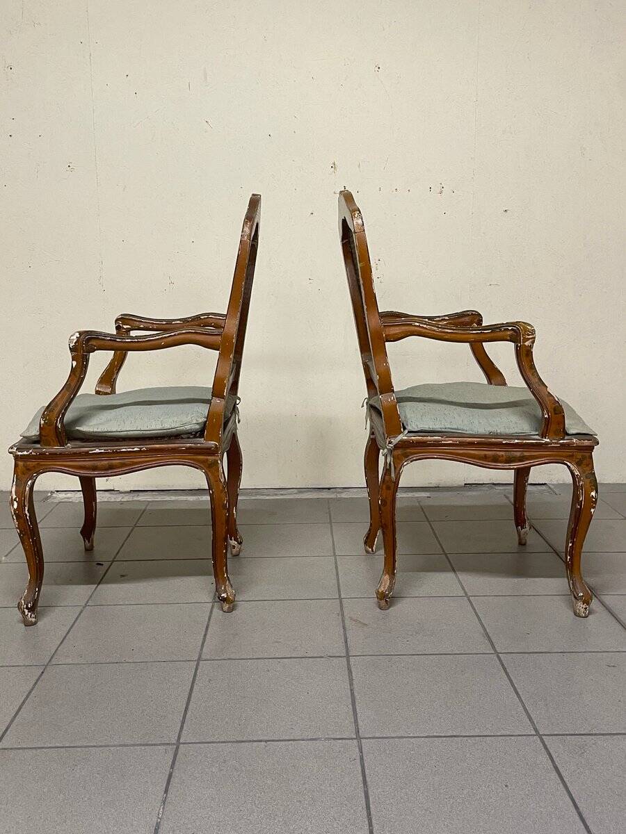 Louis XV armchairs, 18th century, set of 2