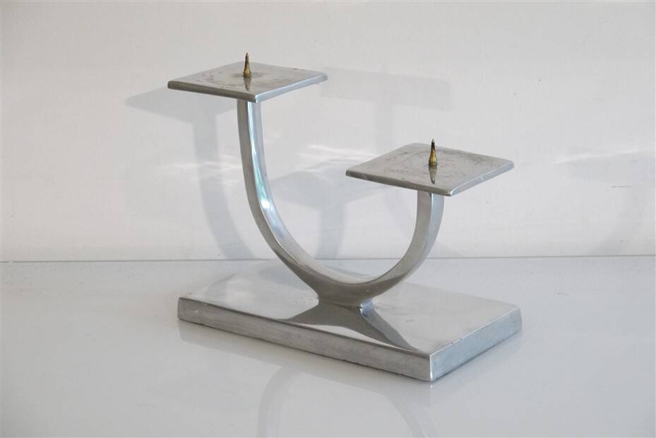 1970 cast aluminum candlestick