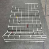 White minimalist string coat rack, modern mid-century, 1960s.