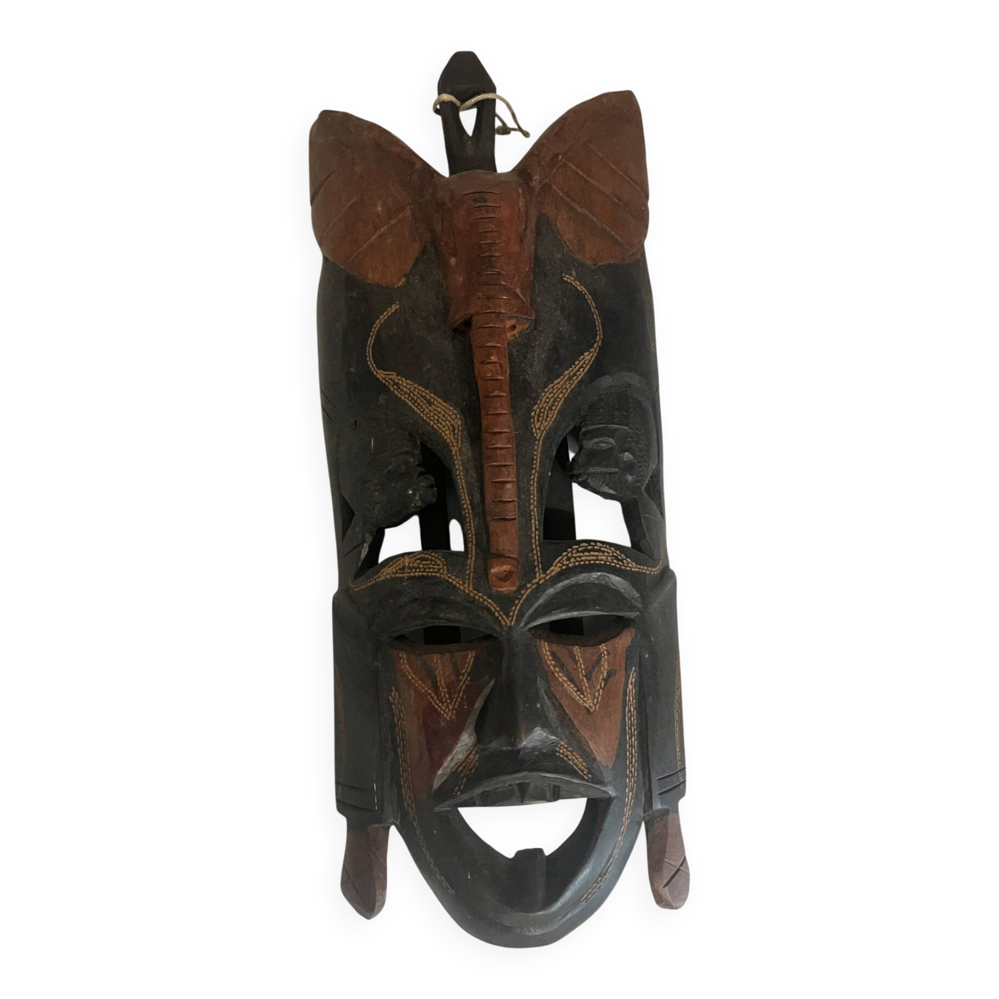 African carved wooden mask Kenya