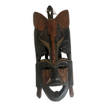 African carved wooden mask Kenya