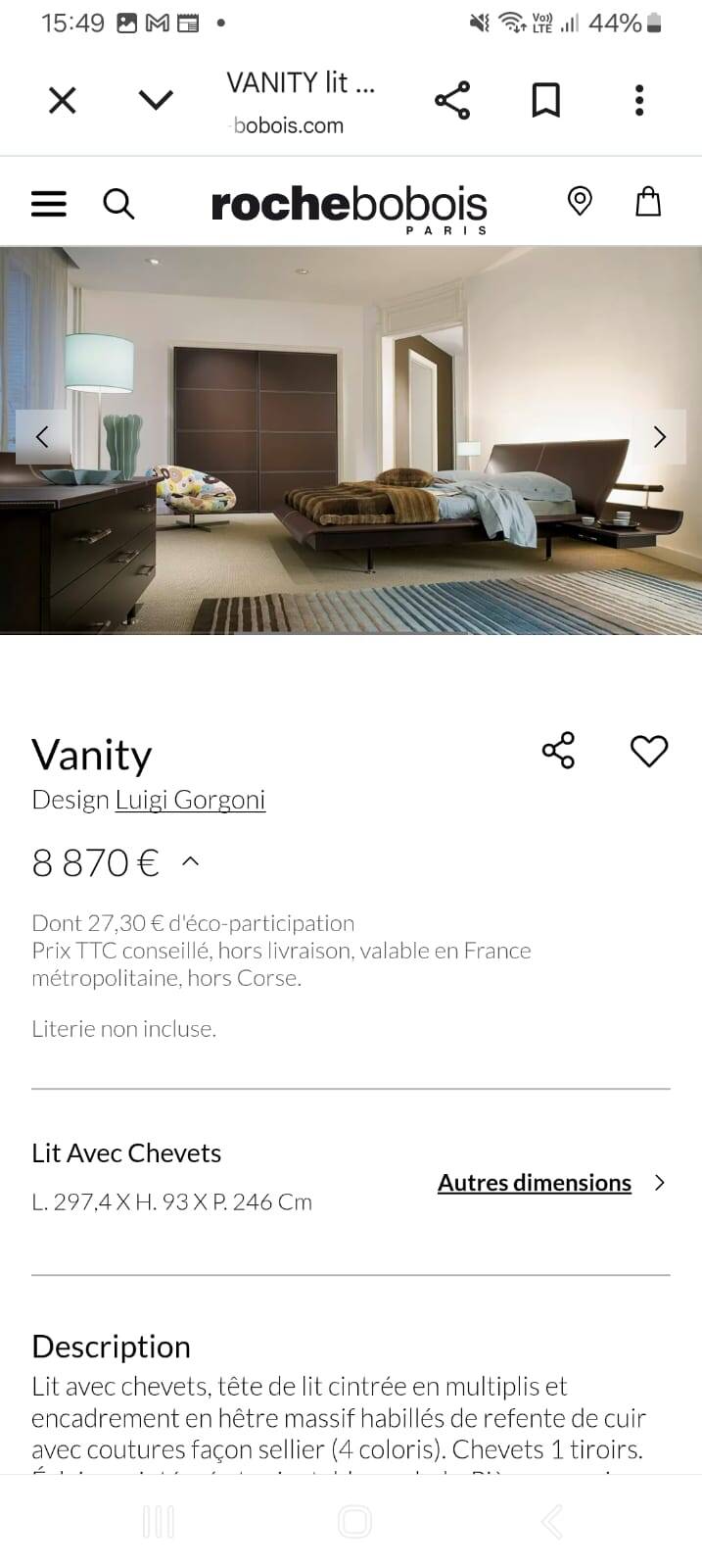Lit Vanity Roche Bobois
