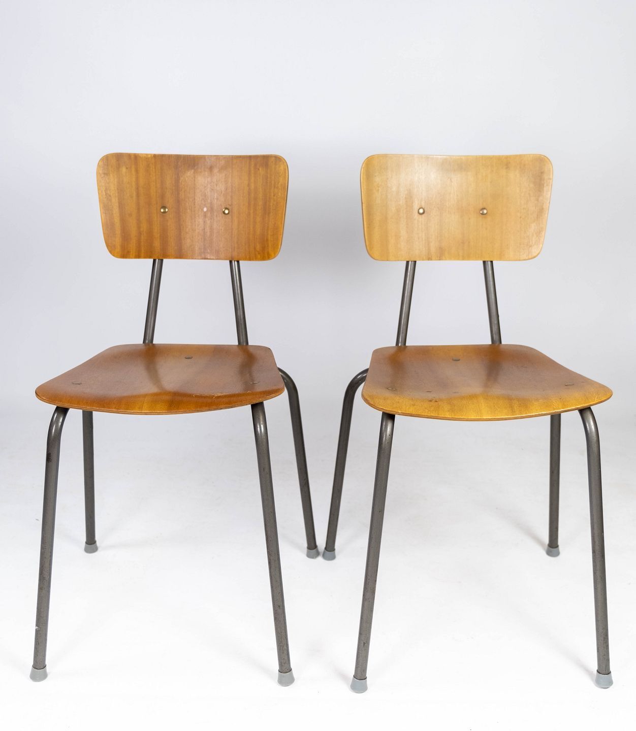 Set of two danish design teak office chairs
