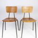 Set de deux chaises de bureau en teck de design danois