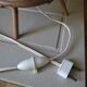 Cylindrical rattan lamp by Louis Sognot