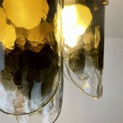 Murano & Brass Ceiling Lamp by J.T. Kalmar, Austria, 1960s