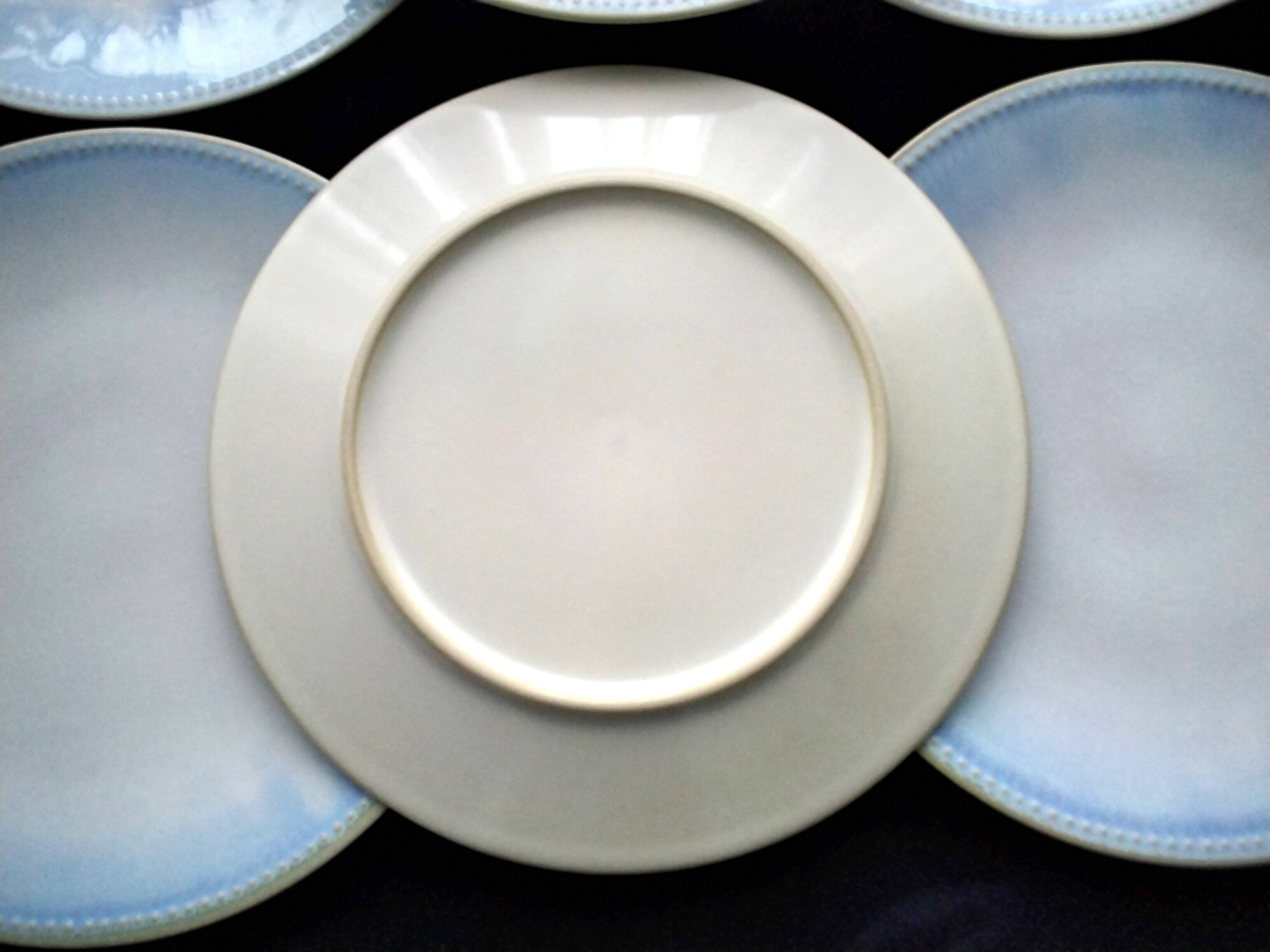 6 Ceramic dinner plates Handmade artisanal work
