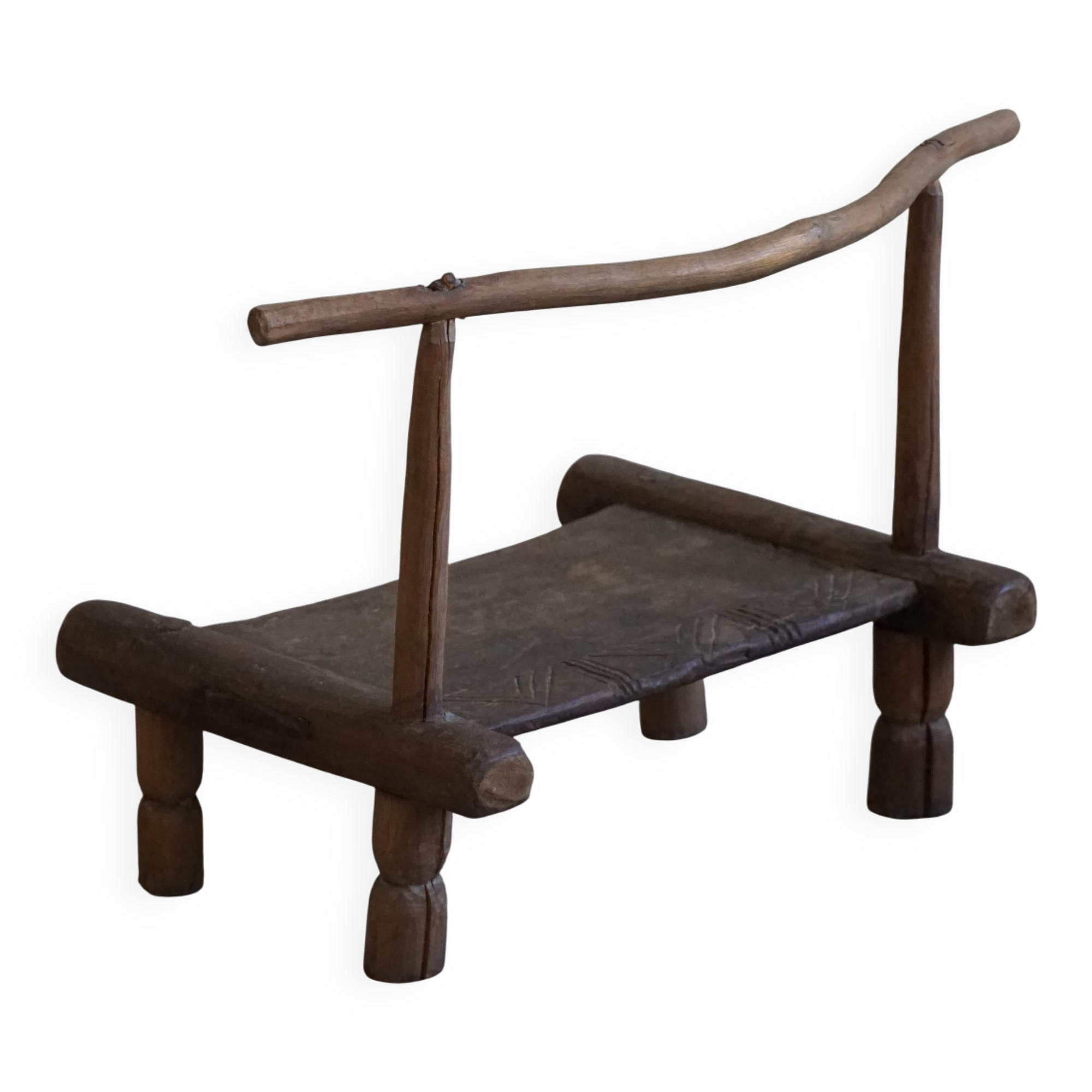 Wabi Sabi Antique African Stool / Chair, Decorative Object, Early 20th Century