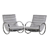 Pair of Renato ZEVI armchairs - Ellipses