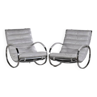 Paire de fauteuils Renato ZEVI - Ellipses