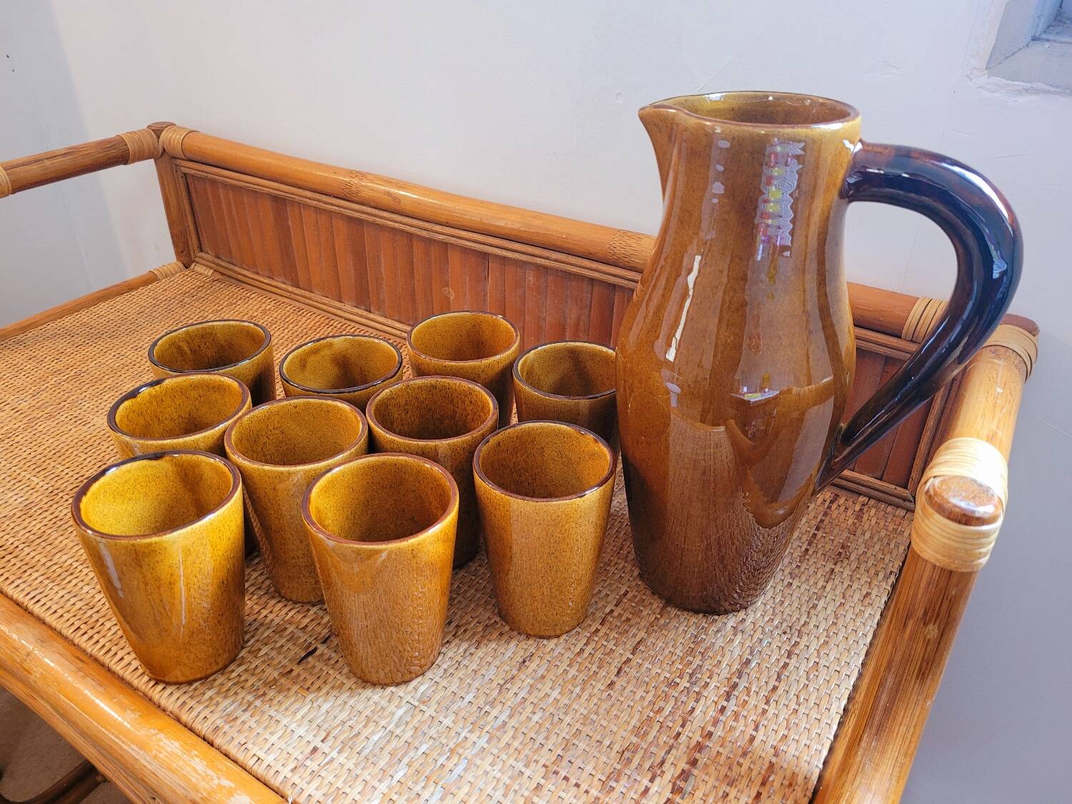 Ceramic orangeade set - 10 mazagrans