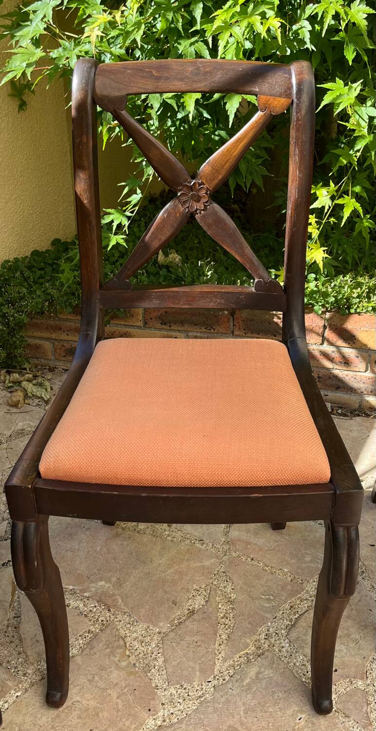 Set of 3 antique wooden chairs