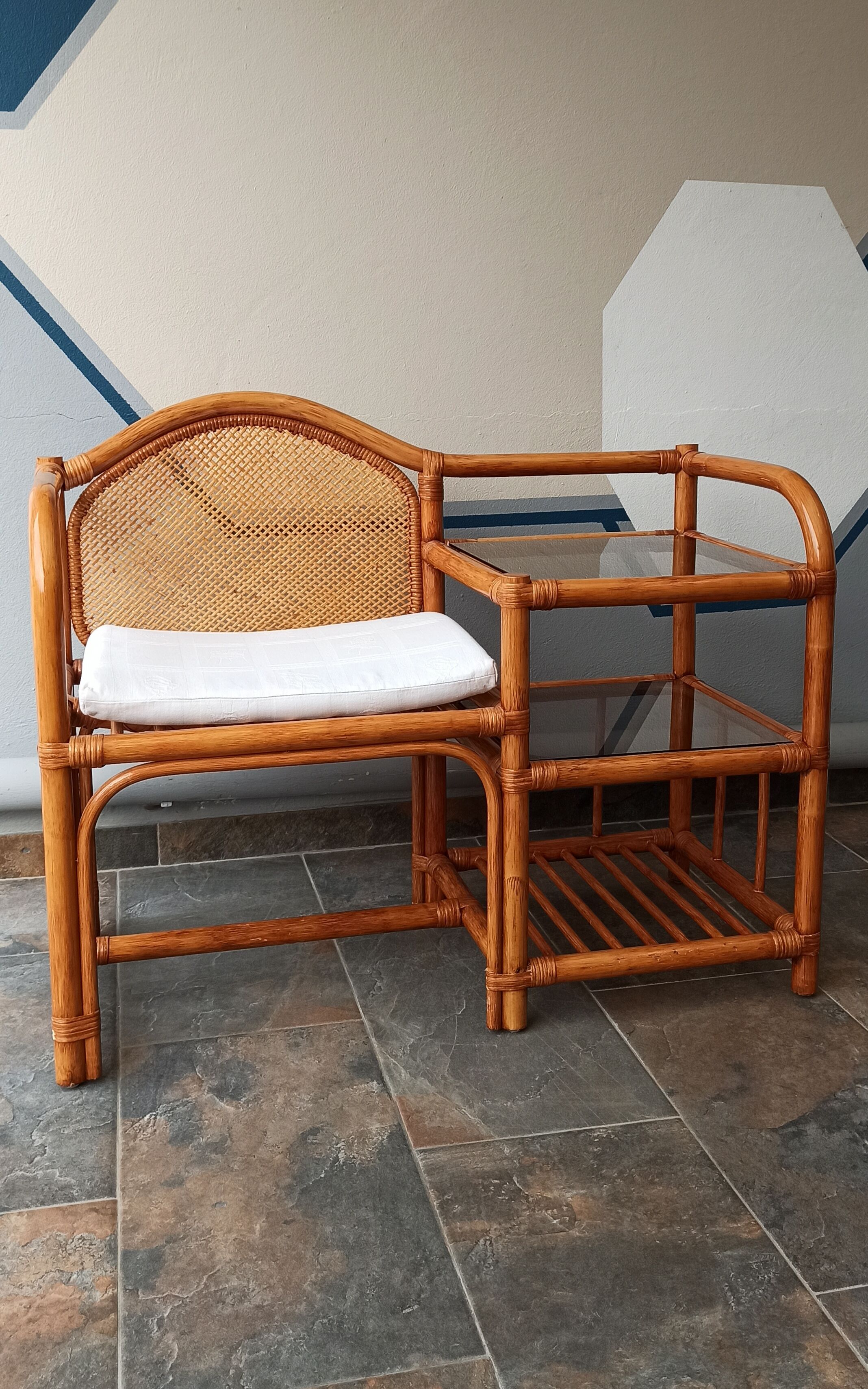 Furniture phone bamboo rattan and wicker
