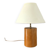Vintage lamp in solid elm Italy 80s