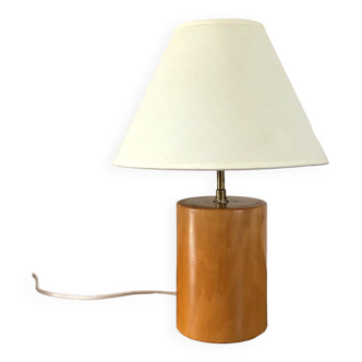 Lampe vintage en orme massif Italie années 80
