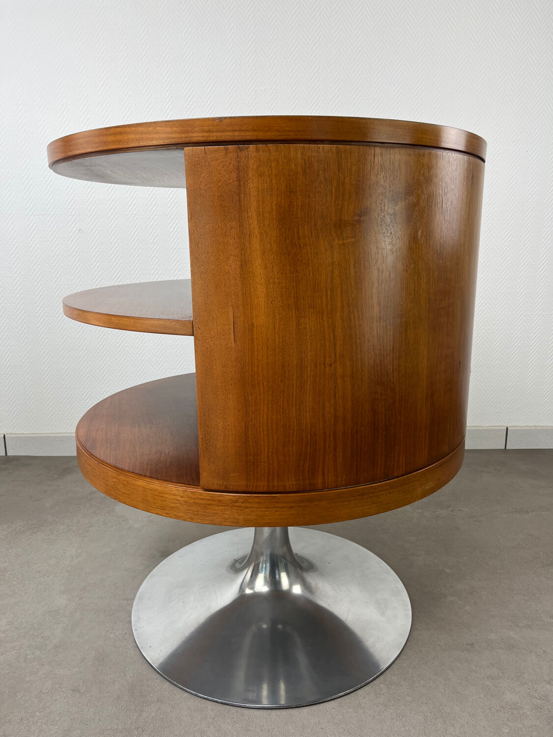 Arkana Maurice Burke, swivel side table with tulip base.
