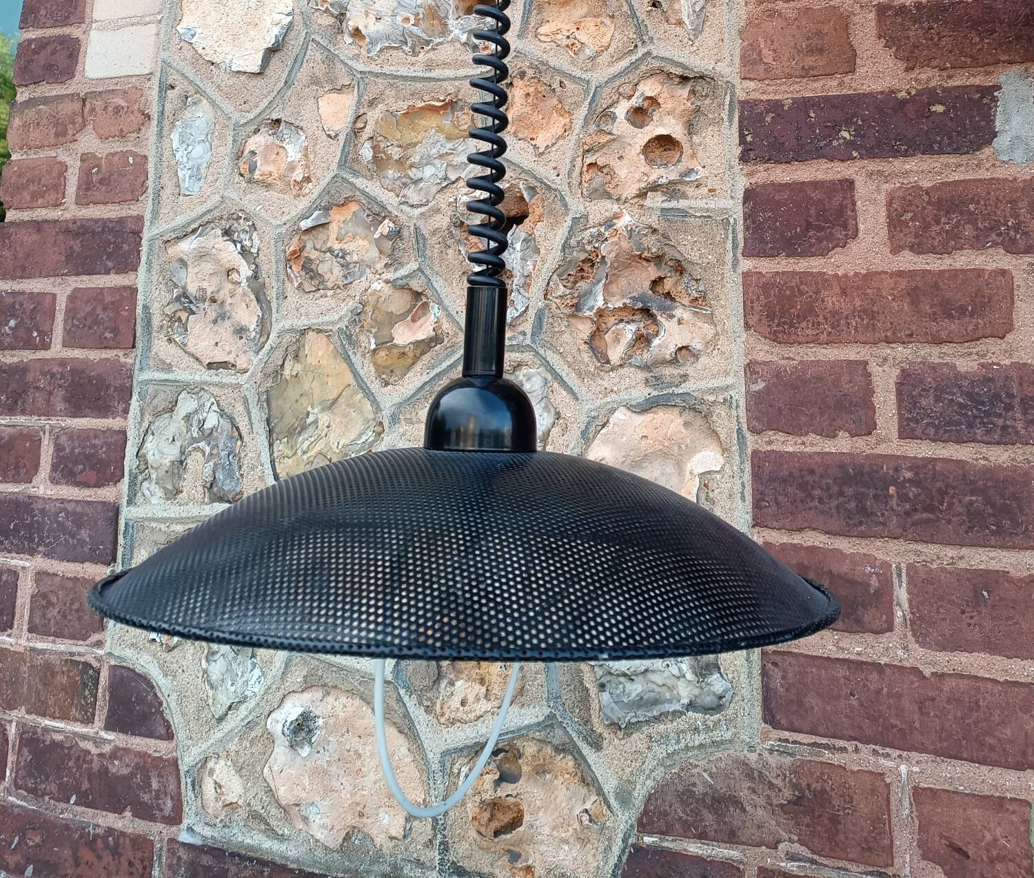 Scandinavian pendant light in perforated sheet metal