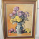 Oil on wood framed and signed Henri Merlet: flowers in vase
