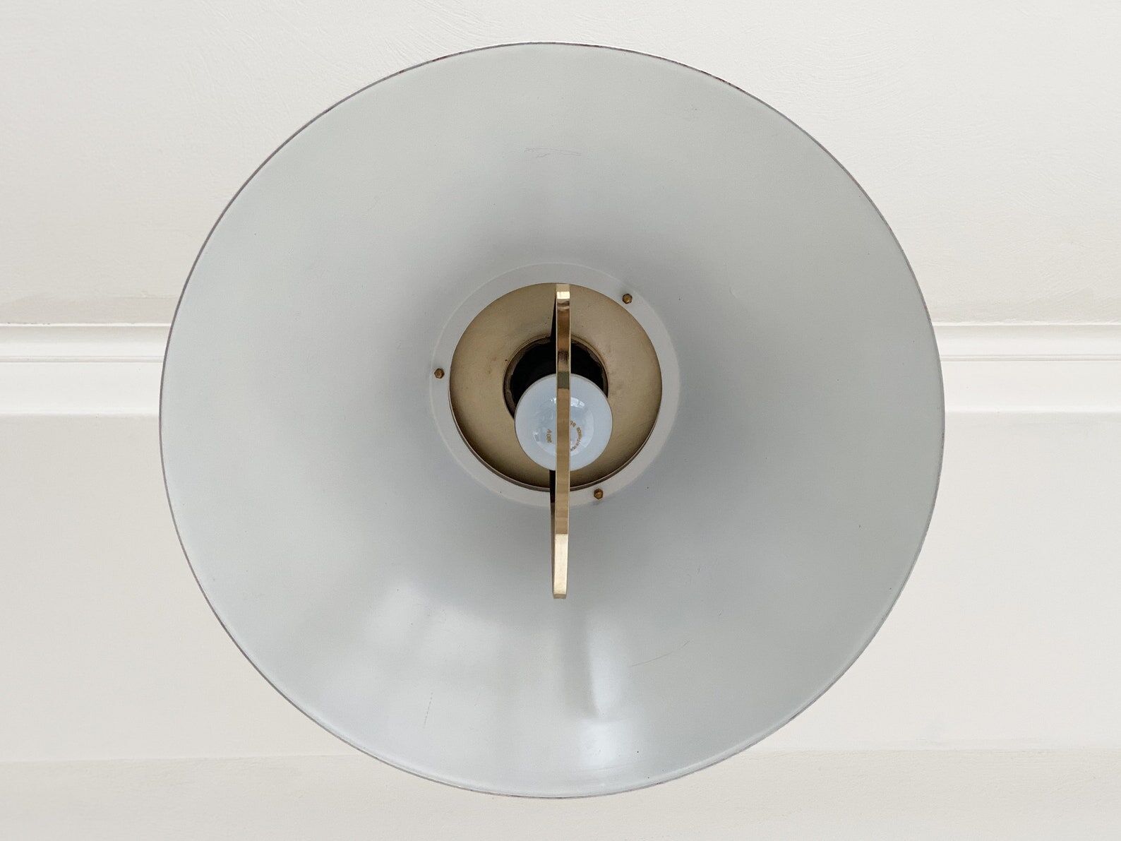 Vintage brass belid, sweden pendant, mid century hanging lamp