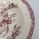 Assiette creuse terre de fer décor floral modèle Fontanges de Sarregue