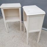 Pair of white vintage bedside tables