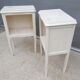 Pair of white vintage bedside tables