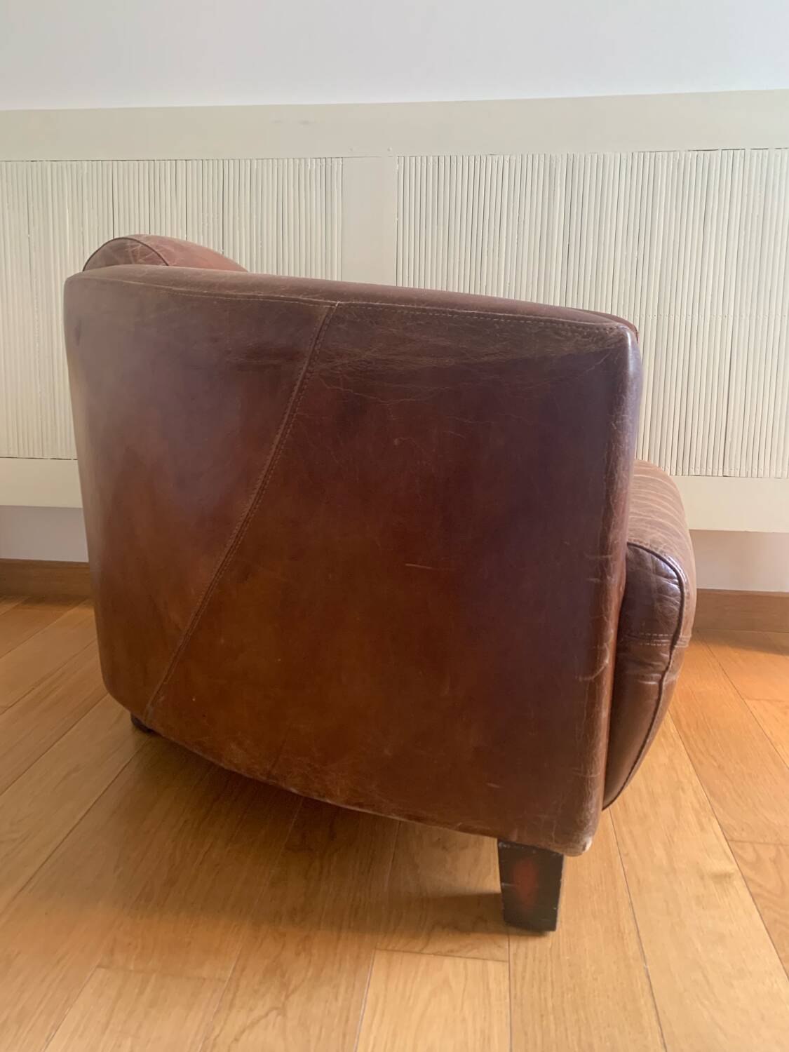 Club chair - vintage aviator in brown leather