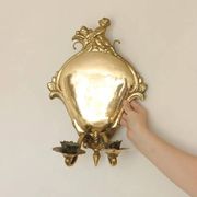 Pair Of Mid Century Swedish Brass Sconces