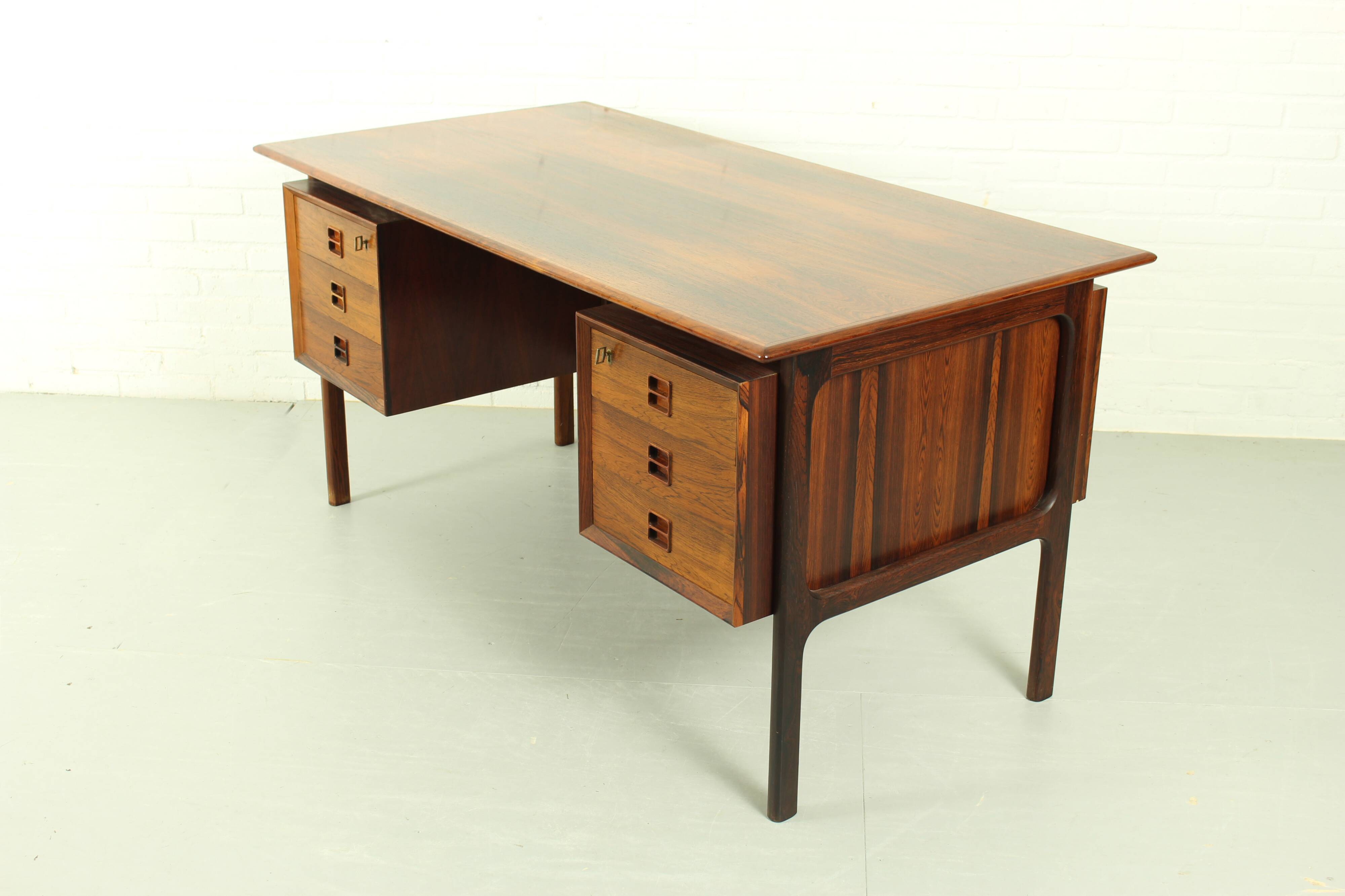 Danish Mid Century Desk in Rosewood by Erik Brouer, 1960s Denmark